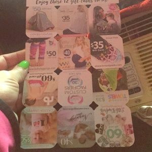 Online gift cards for babies and pregnant mom $525